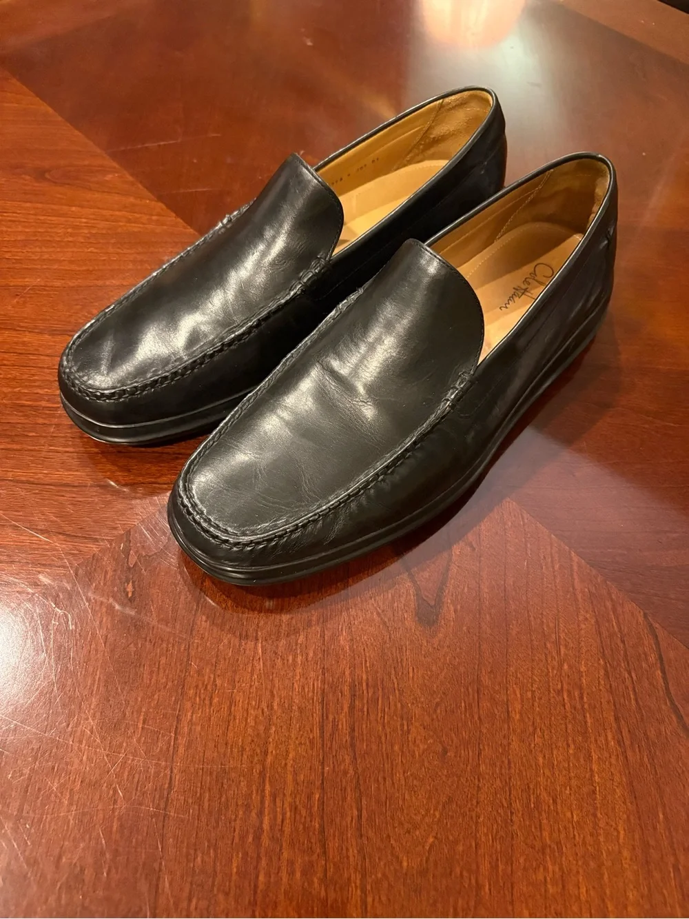Cole Haan Black Leather Slip-On Loafers